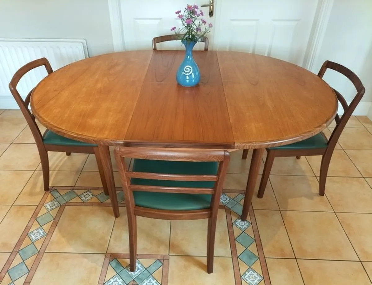 Mid Century Retro Vintage G Plan Dining Table & Chairs - Image 1