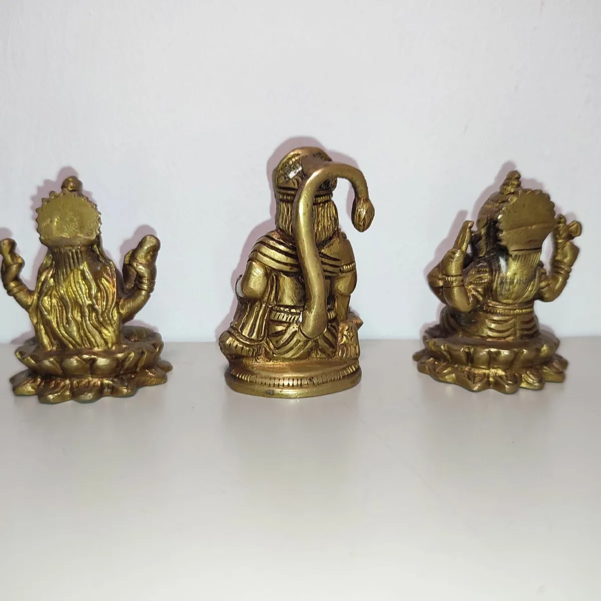 Vintage Brass hindu God Collection Hanuman Lakshmi - Image 3