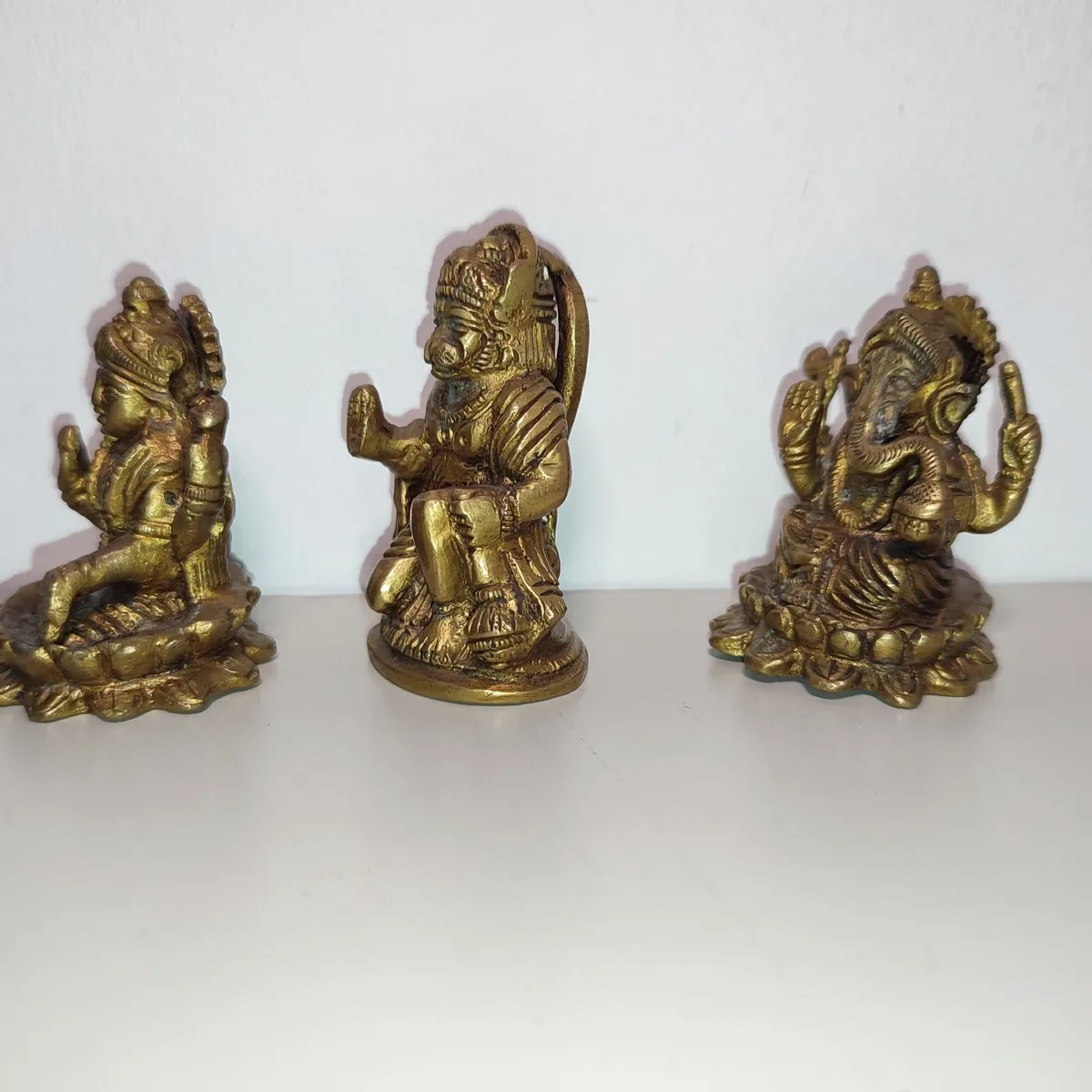 Vintage Brass hindu God Collection Hanuman Lakshmi - Image 4