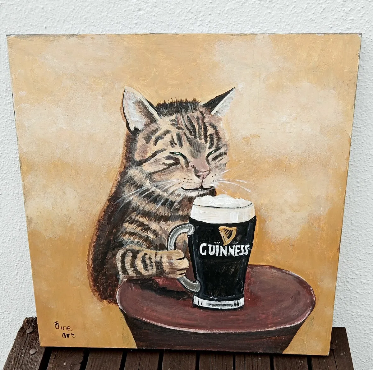 Original Painting  The Cat that got the Cream