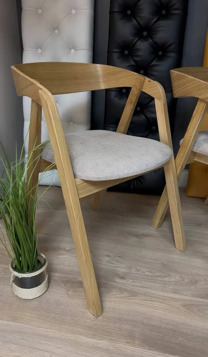 4 x New Helsinki Solid Beech Nordic Chairs - Image 3