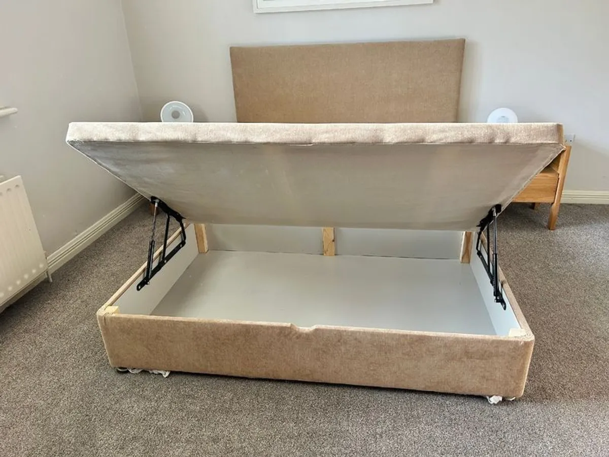 King Size Half Ottoman Bed Excellent Condition - Image 3