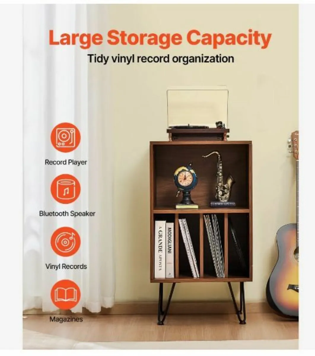 Record Player Stand, 3 Tiers Turntable - Image 2