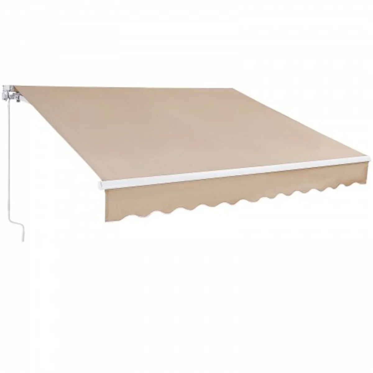 Manual Retractable Awning, 13 x 8 ft Outdoor Patio - Image 1