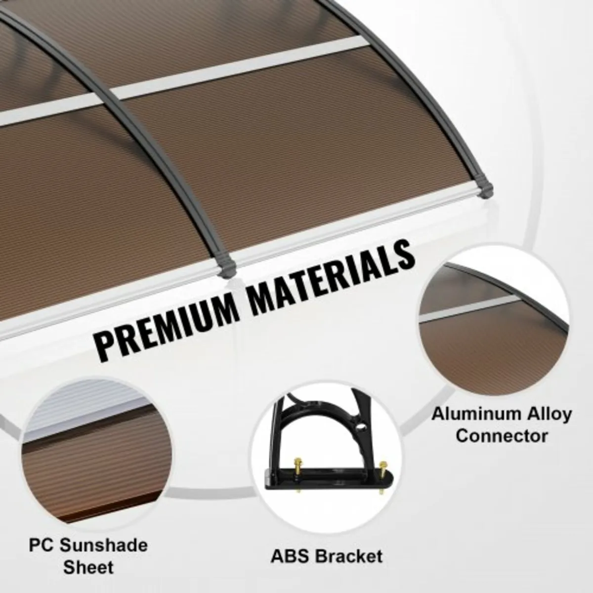 Window Door Awning Canopy 40" x 40", UPF 50+ Polyc - Image 4