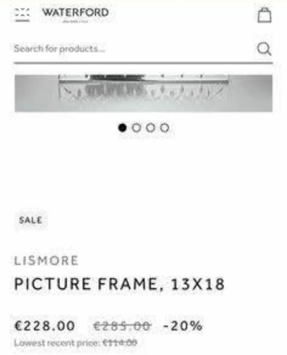 Waterford Lismore 5x7 Crystal Picture Frame – New - Image 2