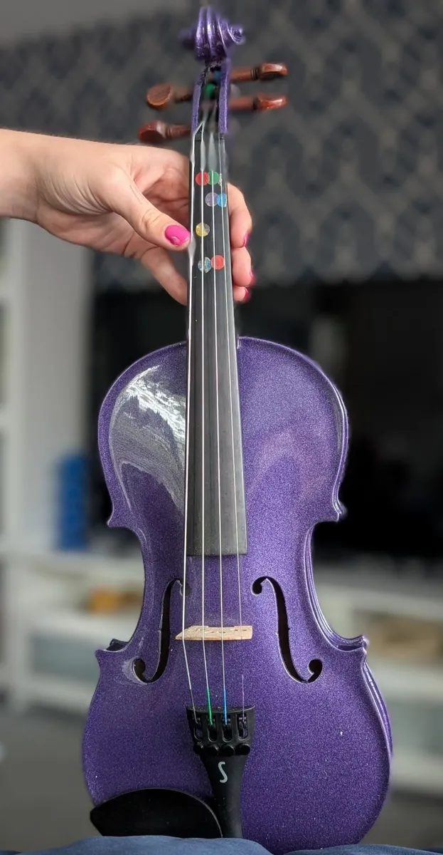 Stentor Harlequin 1/2 Violin Deep Purple - Image 1