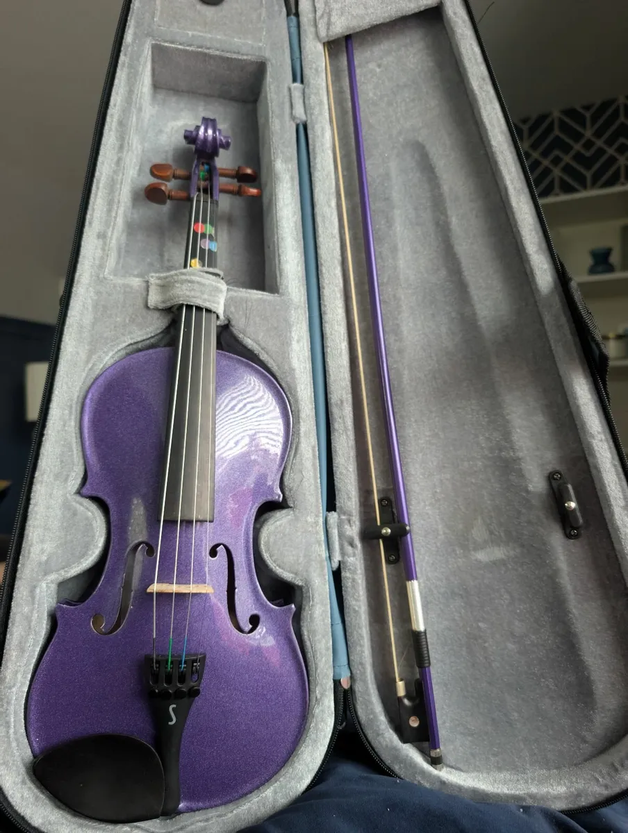 Stentor Harlequin 1/2 Violin Deep Purple - Image 3