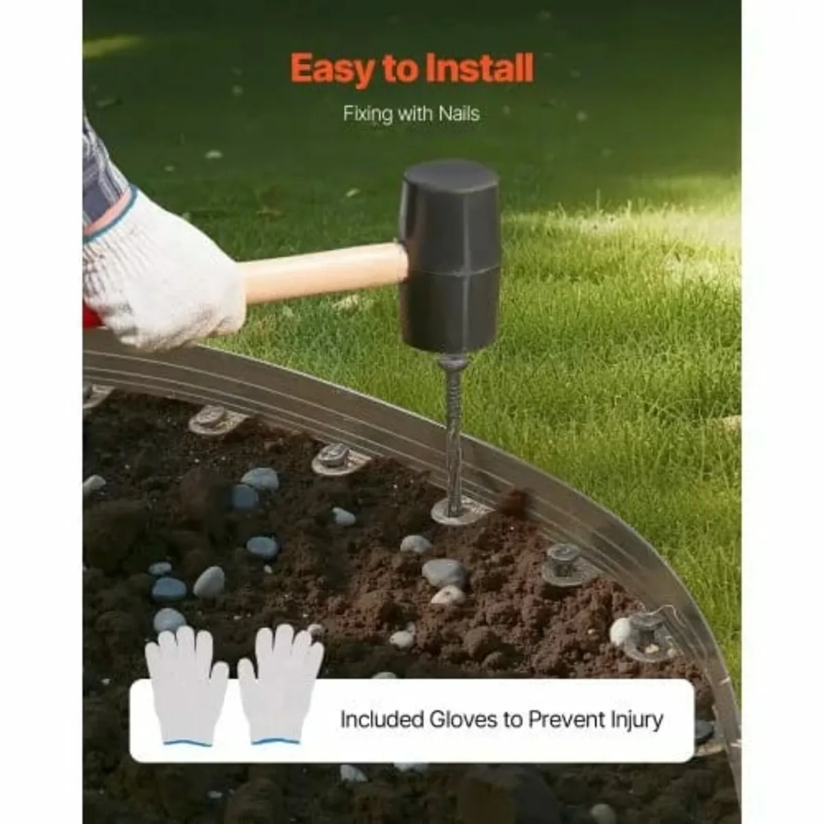Metal Landscape Edging 10Packs 60in Rust-Resistant - Image 2