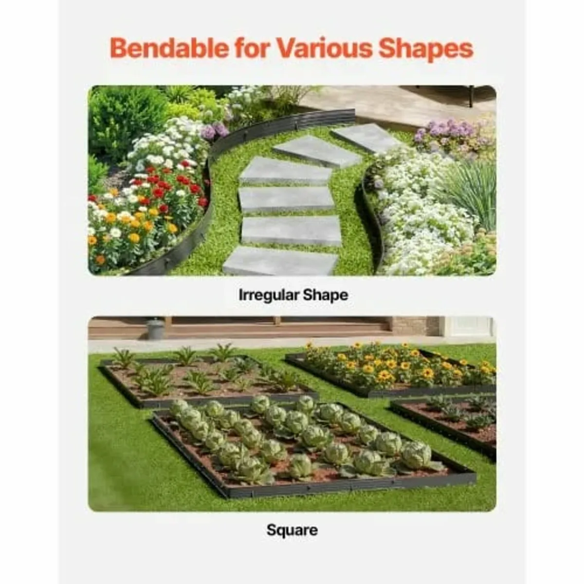 Metal Landscape Edging 8Packs 72in Rust-Resistant - Image 3