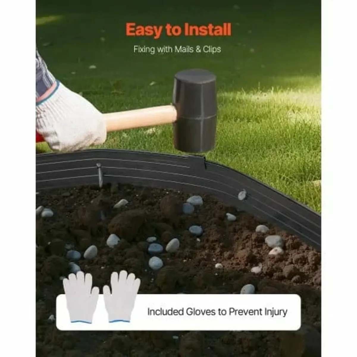 Metal Landscape Edging 8Packs 72in Rust-Resistant - Image 4