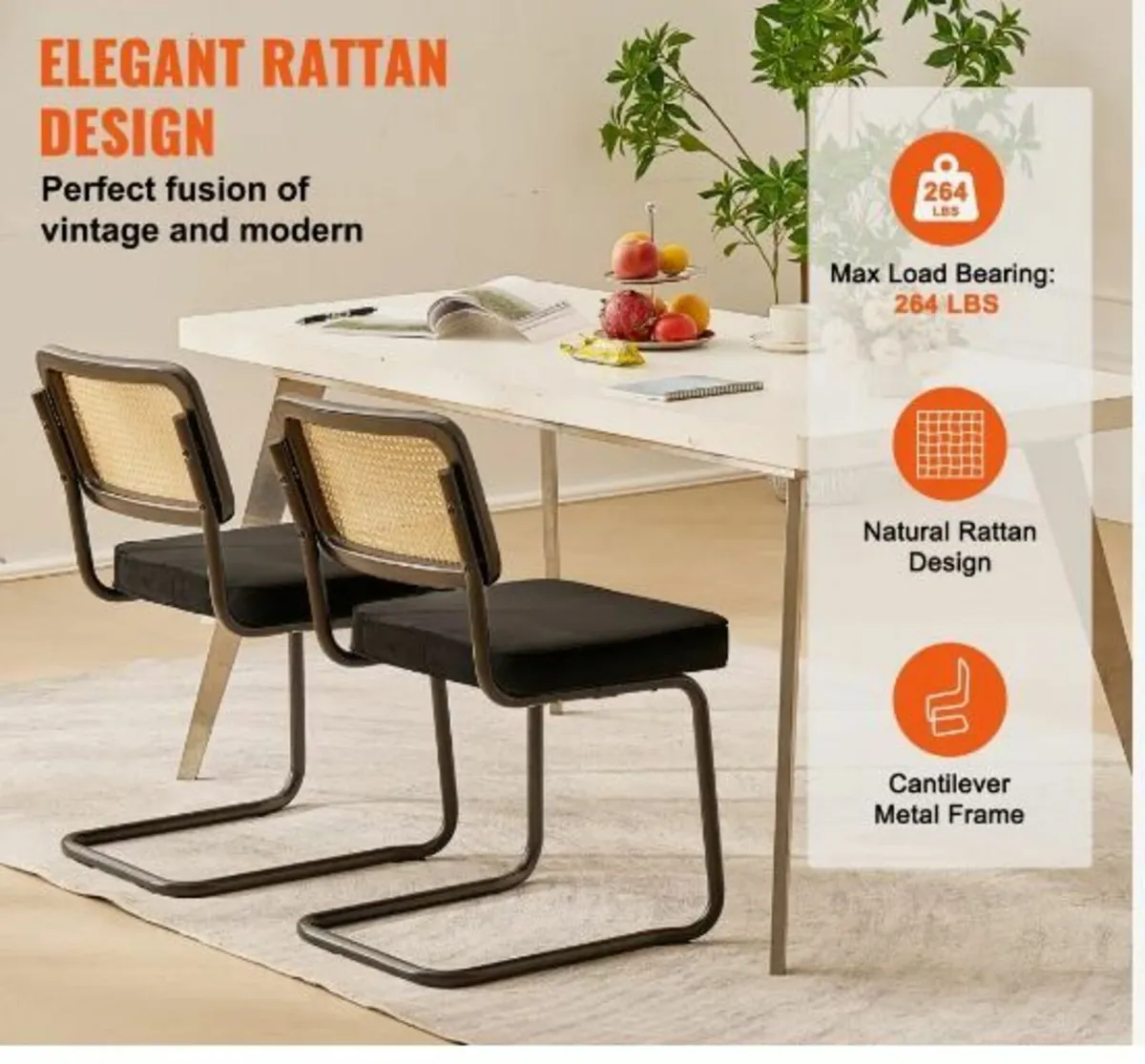 Rattan Chairs, Set of 2, Mid Century - Image 2
