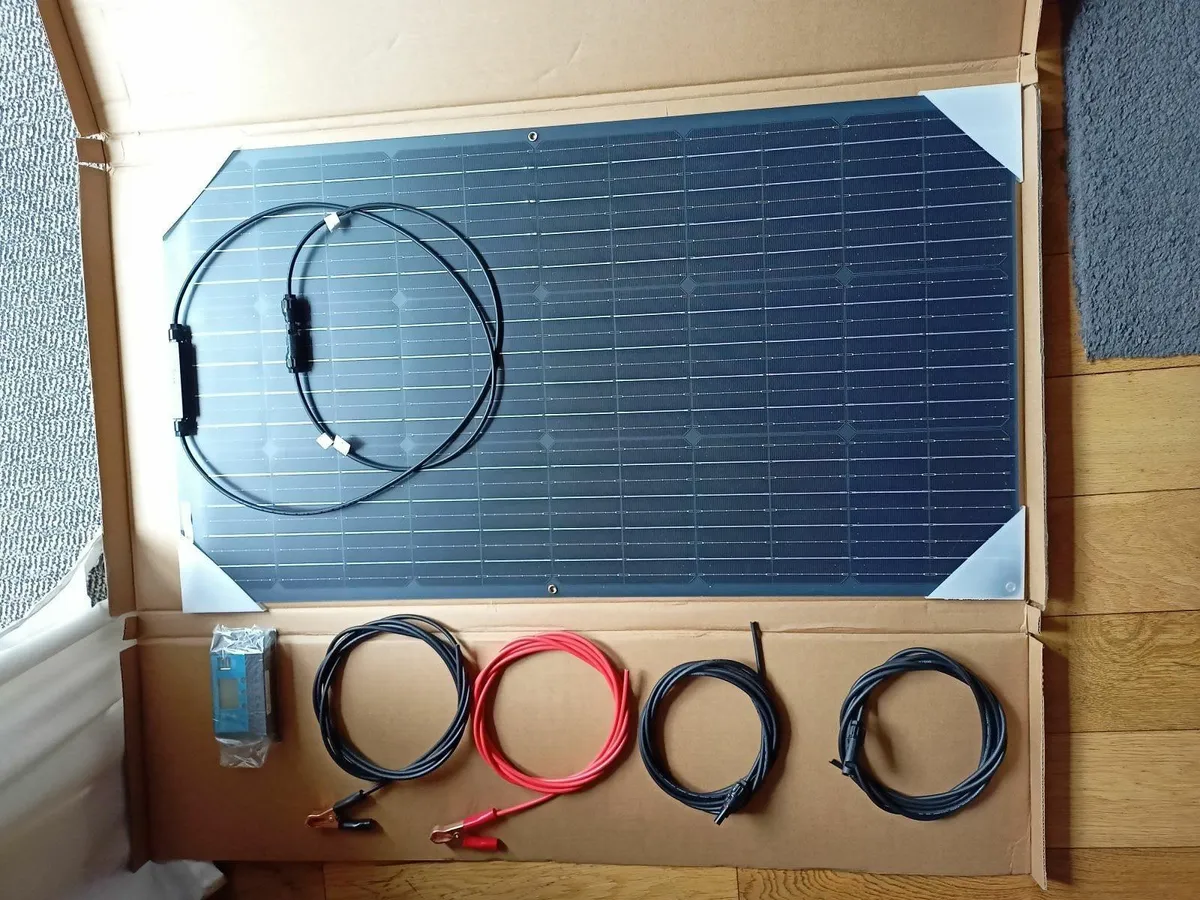 100W 12V Solar panel kit for boat or camper van - Image 1