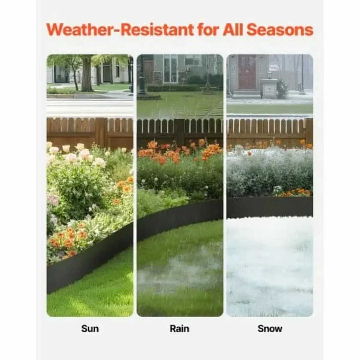 Steel Landscape Edging 3 Packs 40 x 8 in Rust-Resi - Image 2