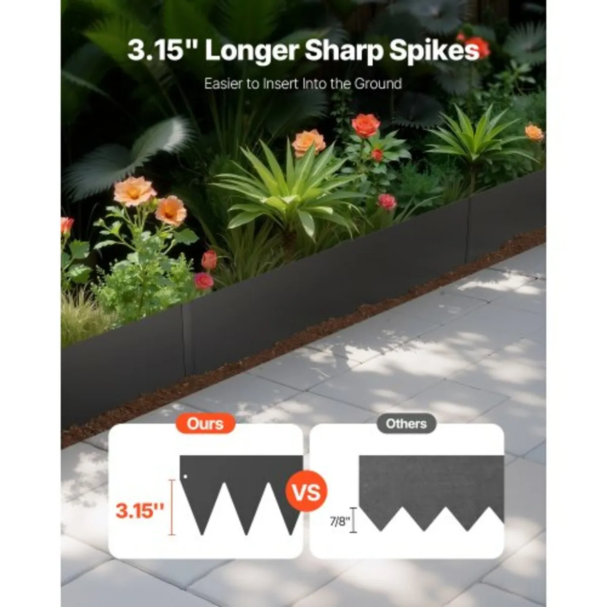 Steel Landscape Edging 6 Packs 40 x 6in Rust-Resis - Image 4