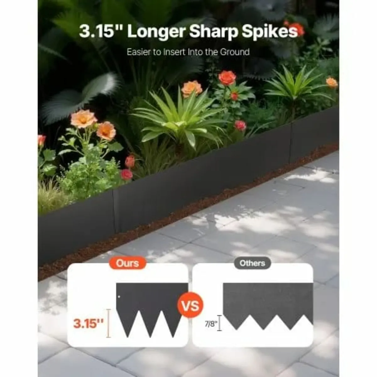 Steel Landscape Edging 6 Packs 40 x 8in Rust-Resis - Image 3