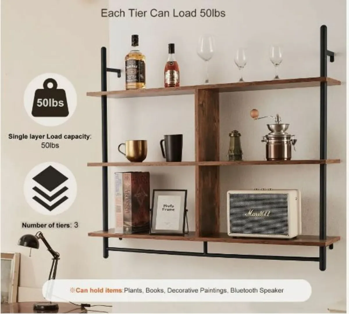 Industrial Pipe Shelf - Image 2