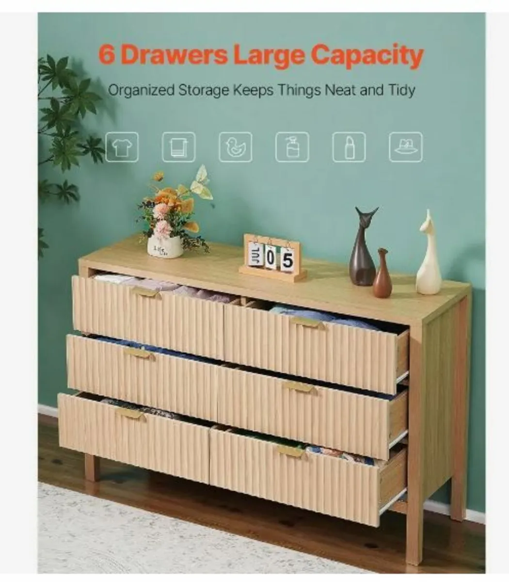 6 Fluted Drawer Dresser - Image 3