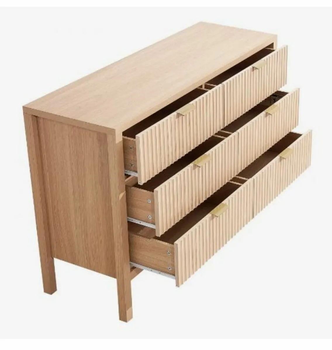 6 Fluted Drawer Dresser - Image 4