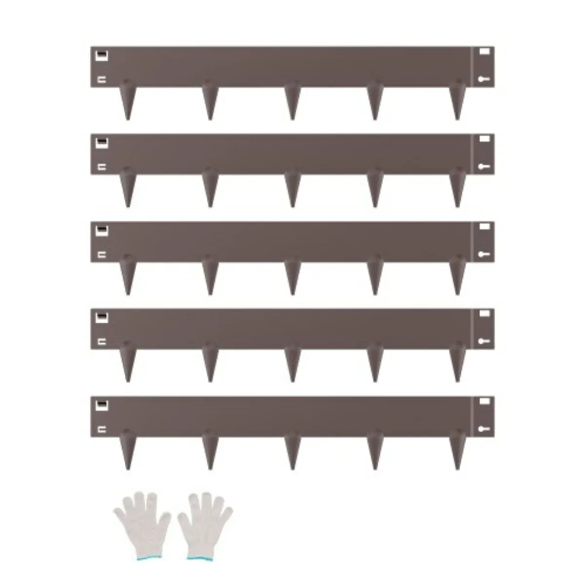 Steel Landscape Edging 5 Packs 39 x 4in Rust-Resis - Image 1