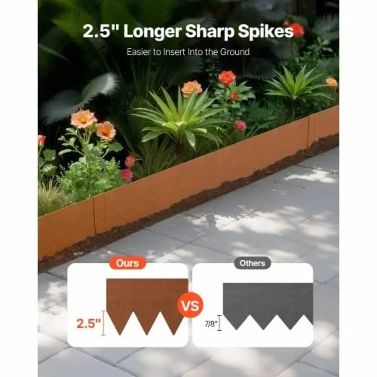Steel Landscape Edging 6 Packs 40 x 6in Weather-Re - Image 3