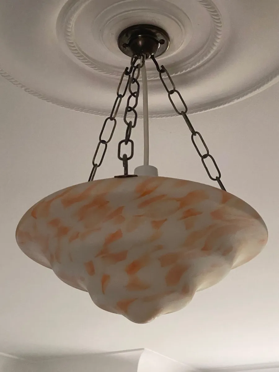 Vintage pendant light shade (fly catcher style) - Image 3