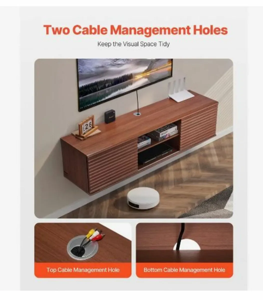 Floating TV Stand, 60" Wall Mount - Image 2