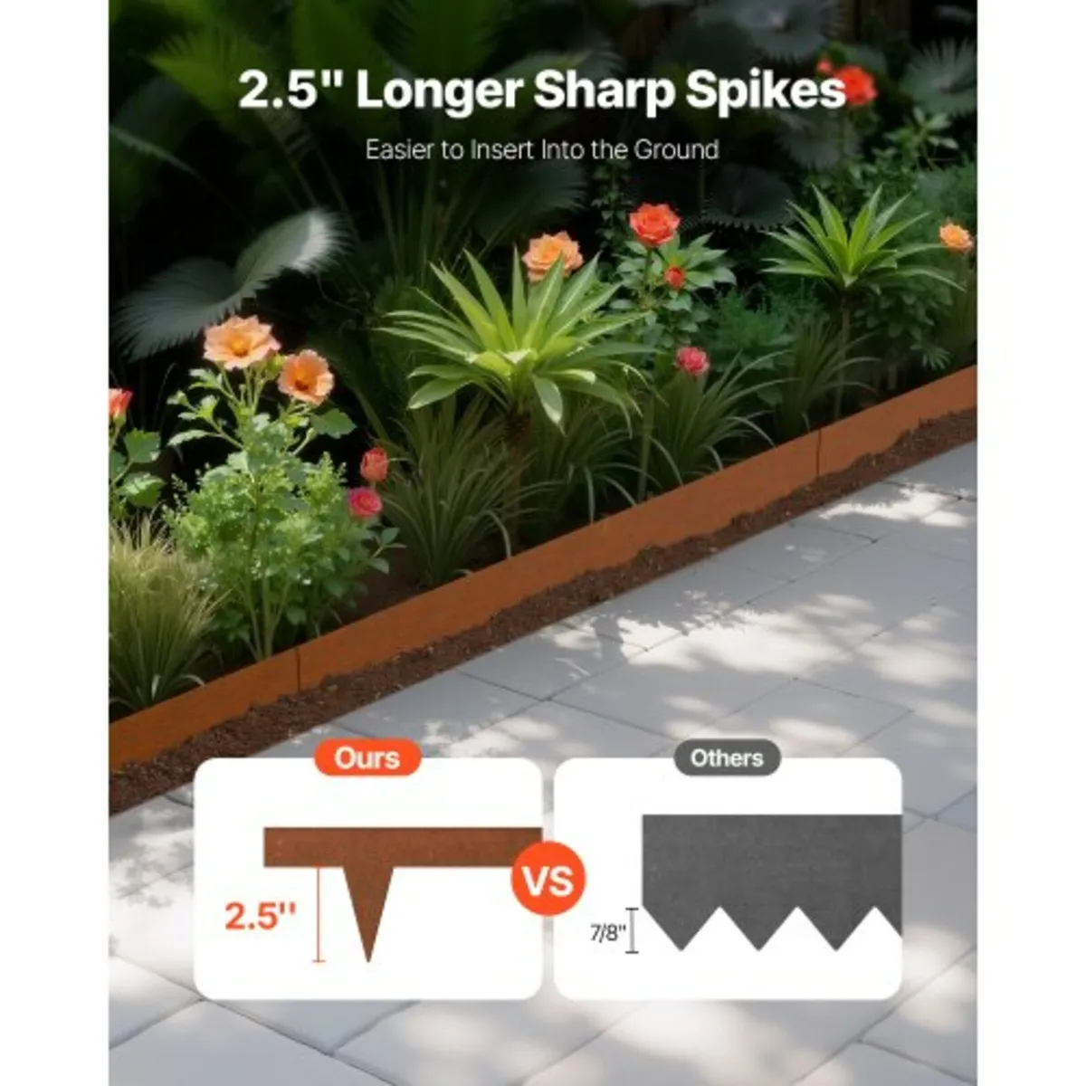 Steel Landscape Edging 10 Packs 40 x 4.5in Weather - Image 4