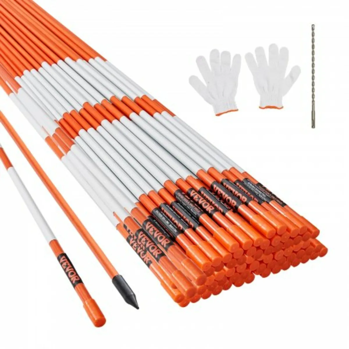 Driveway Markers, 100PCS 122 cm, 0.79 cm Diameter, - Image 1