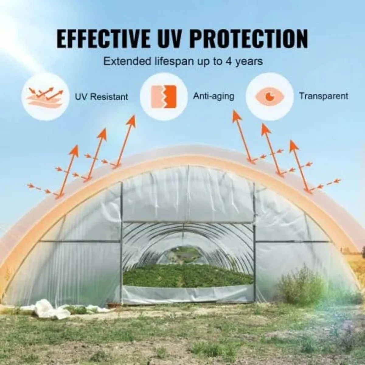 Greenhouse Plastic Sheeting 12 x 50 ft, 6 Mil Thic - Image 4