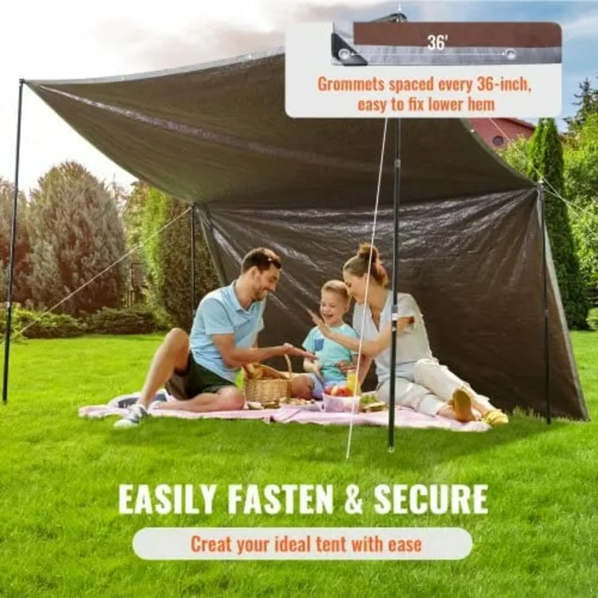 Tarp Waterproof 609.6 x 914.4 cm, Plastic Poly Tar - Image 4