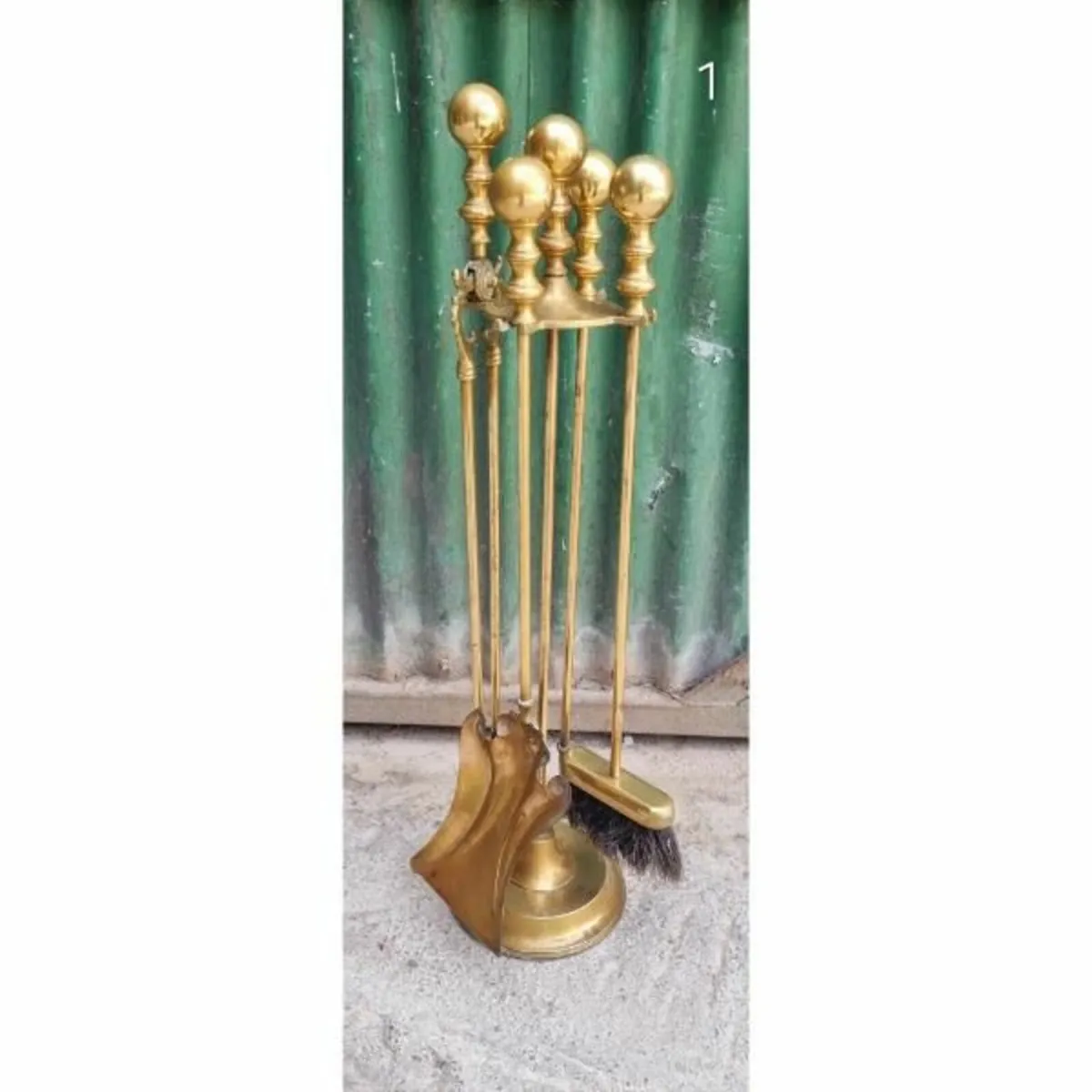 4 piece Brass Fireside Companion Set KAS536 - Image 2