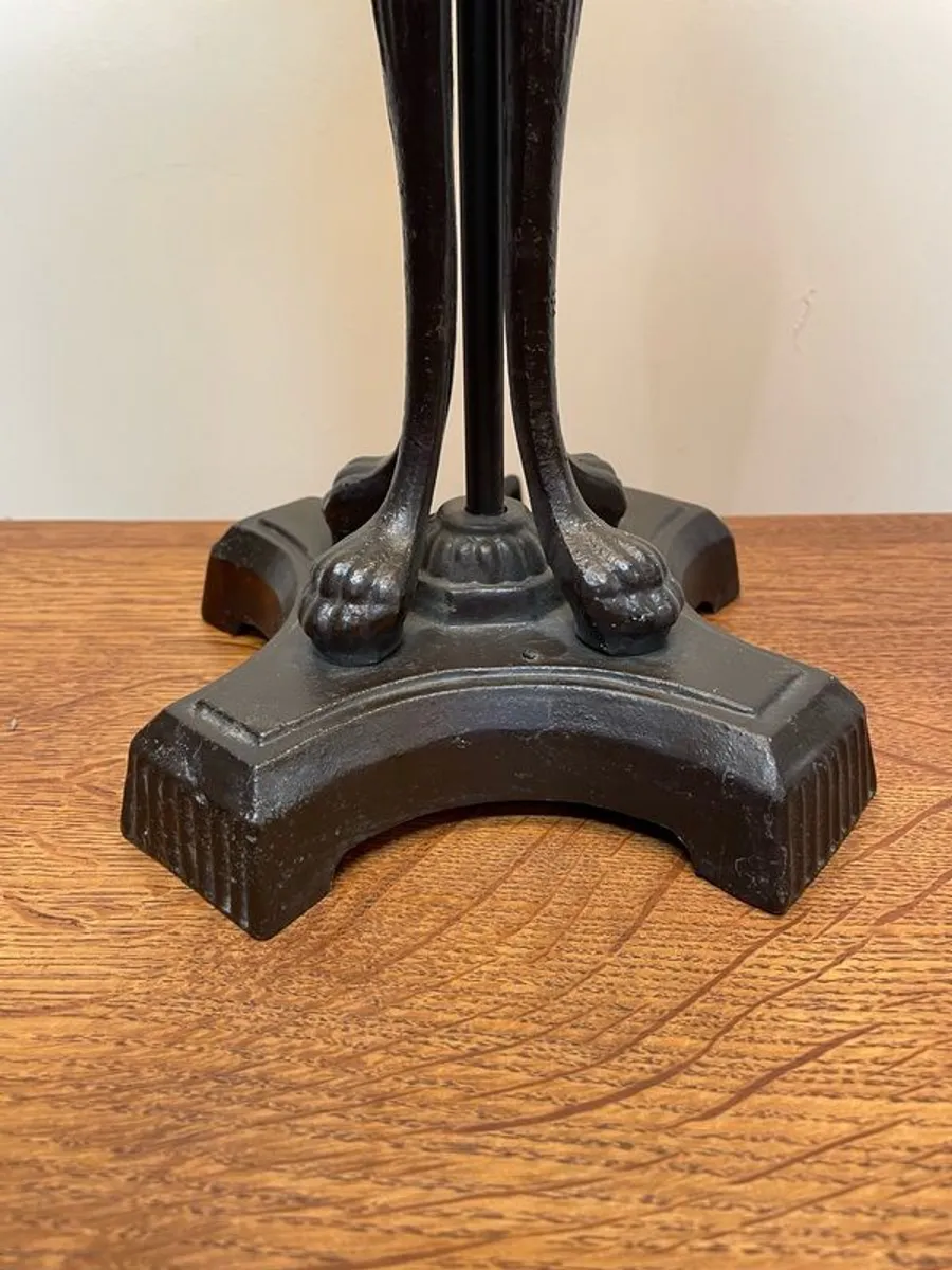 Large Tiffany Style Table Lamp with Celtic Design Shade - Image 2