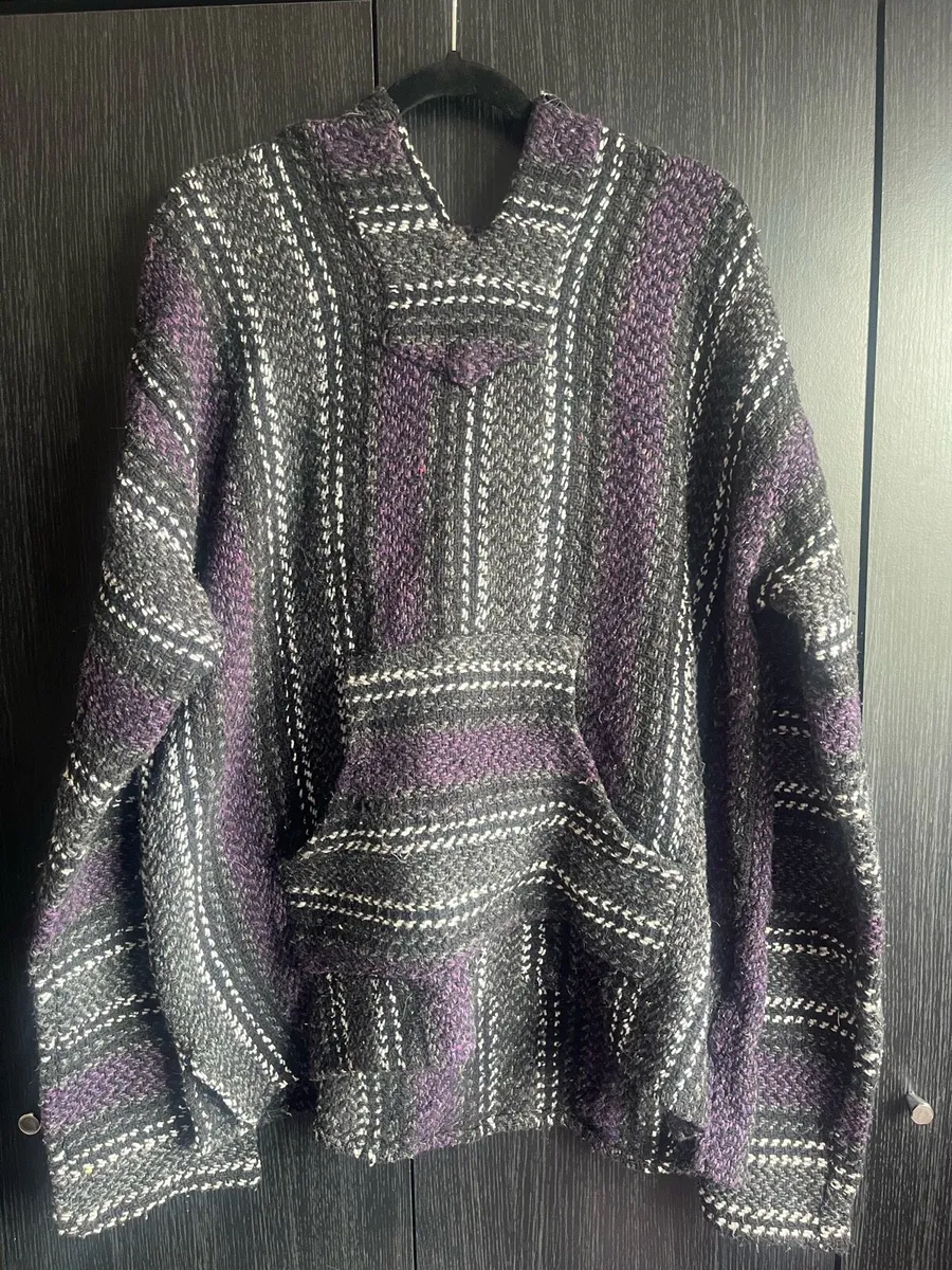Vintage baja Mexican hippie hoodies size XL - Image 2