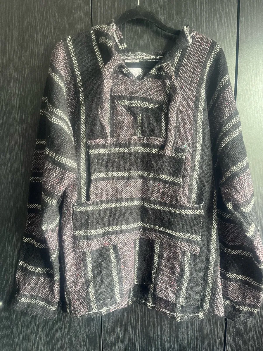 Unisex vintage Mexican baja hippie hoody - Image 3