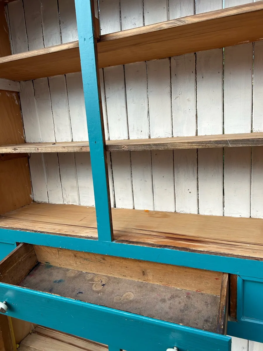 Antique Irish pine painted pantry really old - Image 3