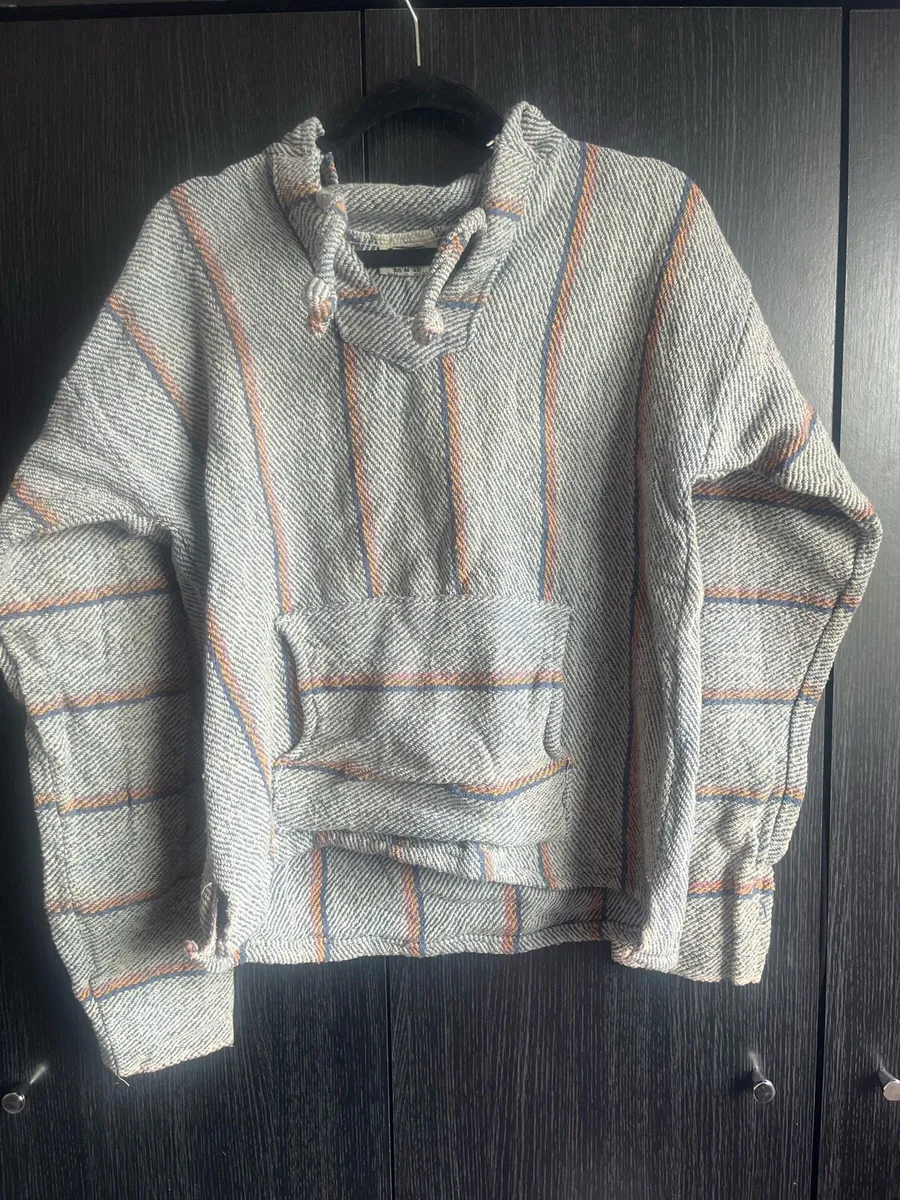 Unisex vintage hippy hoodie Mexican bajas - Image 3