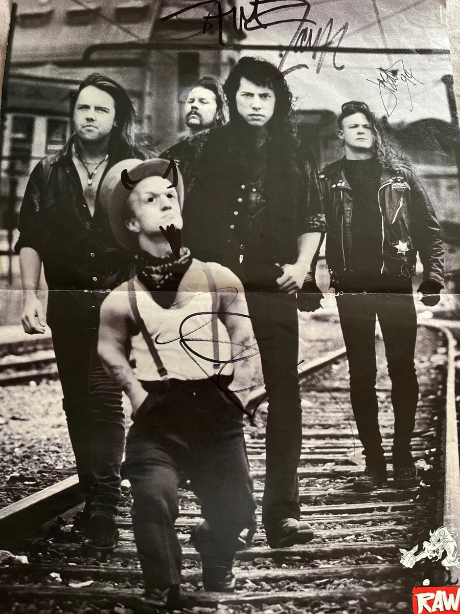 Authentic Metallica Rare Signed Poster - Image 1