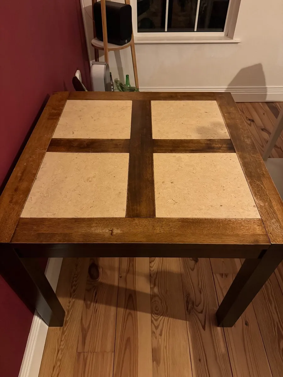 Wooden Kitchen Table with 4 Chairs - Image 3