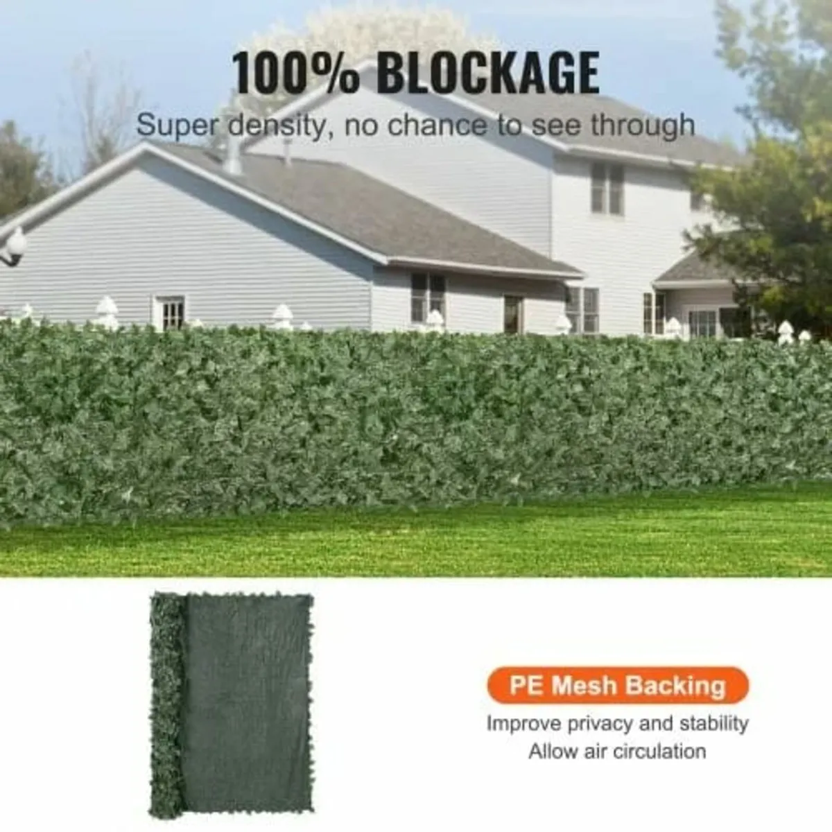Ivy Privacy Fence, 1830 x 2440 mm Artificial Green - Image 2