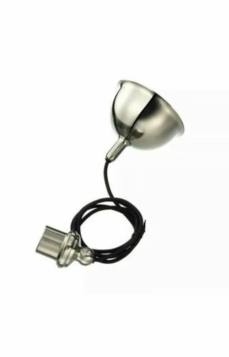 Silver Pendant Light Fitting - Image 1