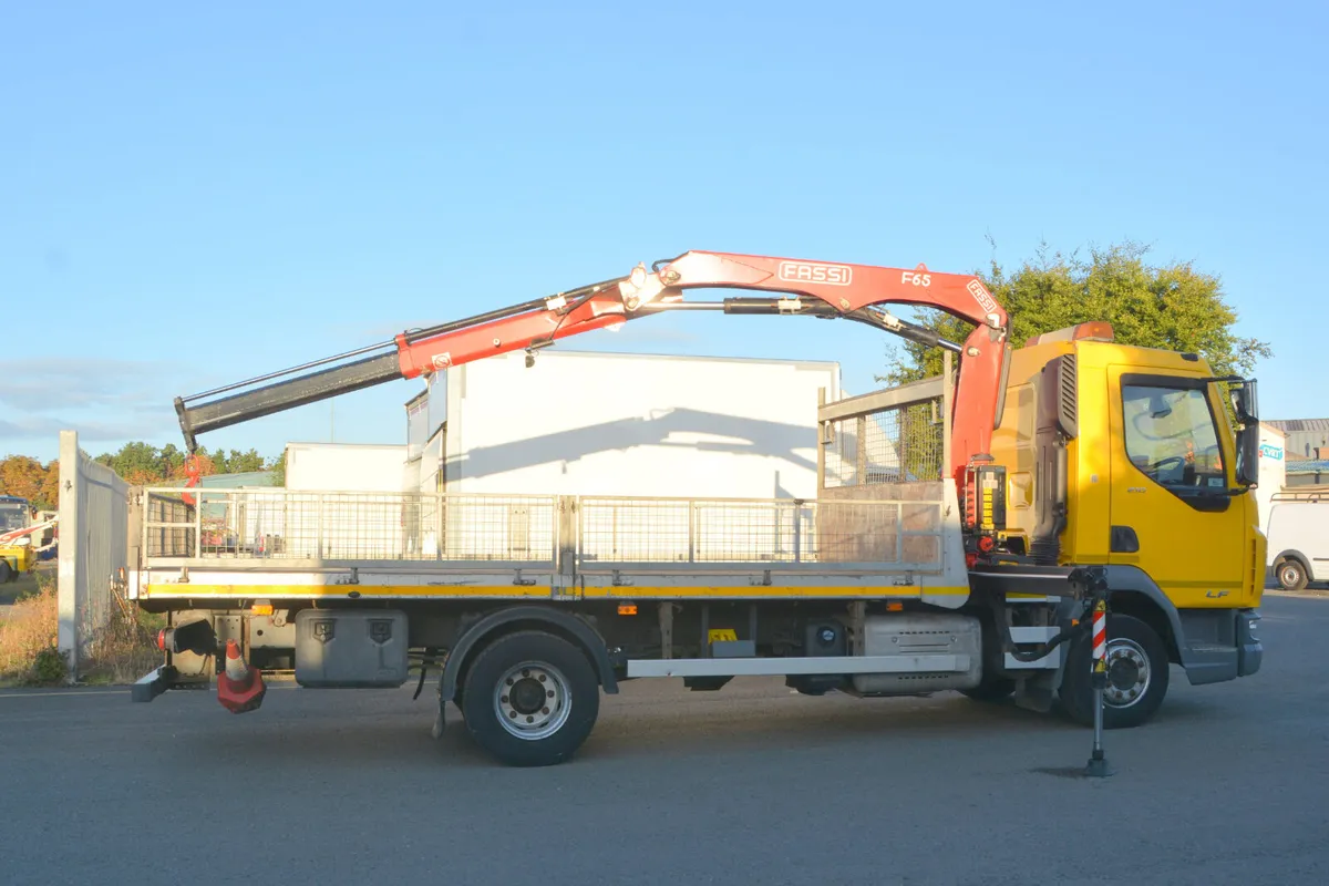 DAF LF210 12T Dropside & Remote Fassi Crane - Image 2