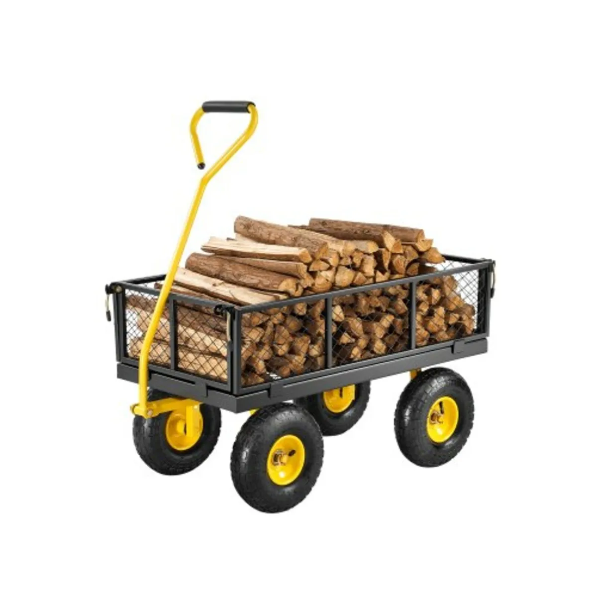 Garden Dump Cart Heavy-duty Metal Yard Carts and W - Image 1