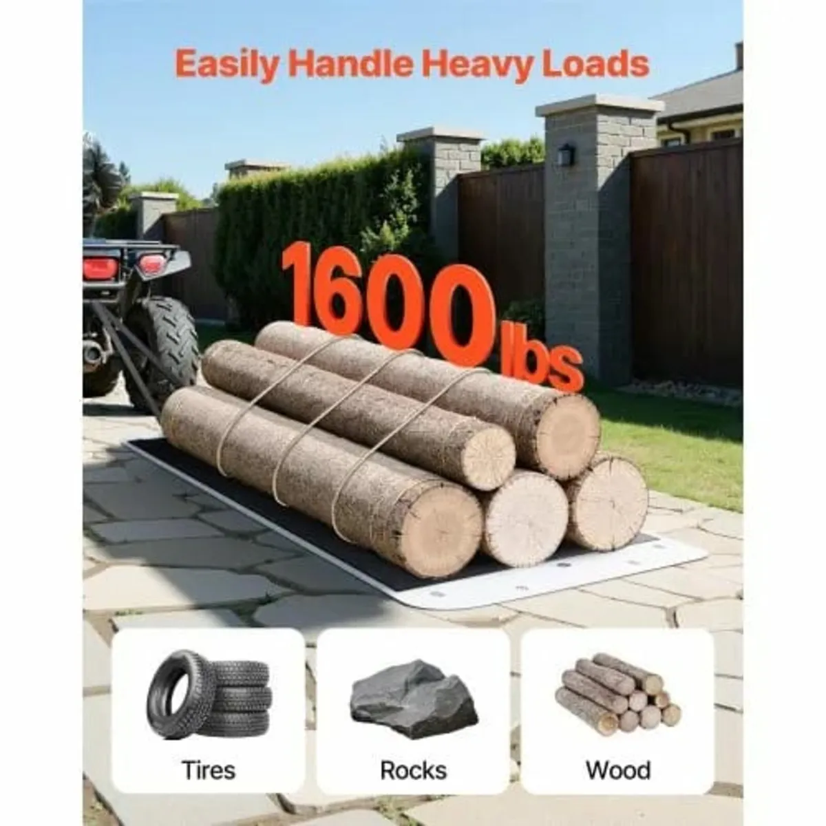 Yard Drag Sled 110 x 40 in 1600lbs Heavy Duty PE G - Image 4