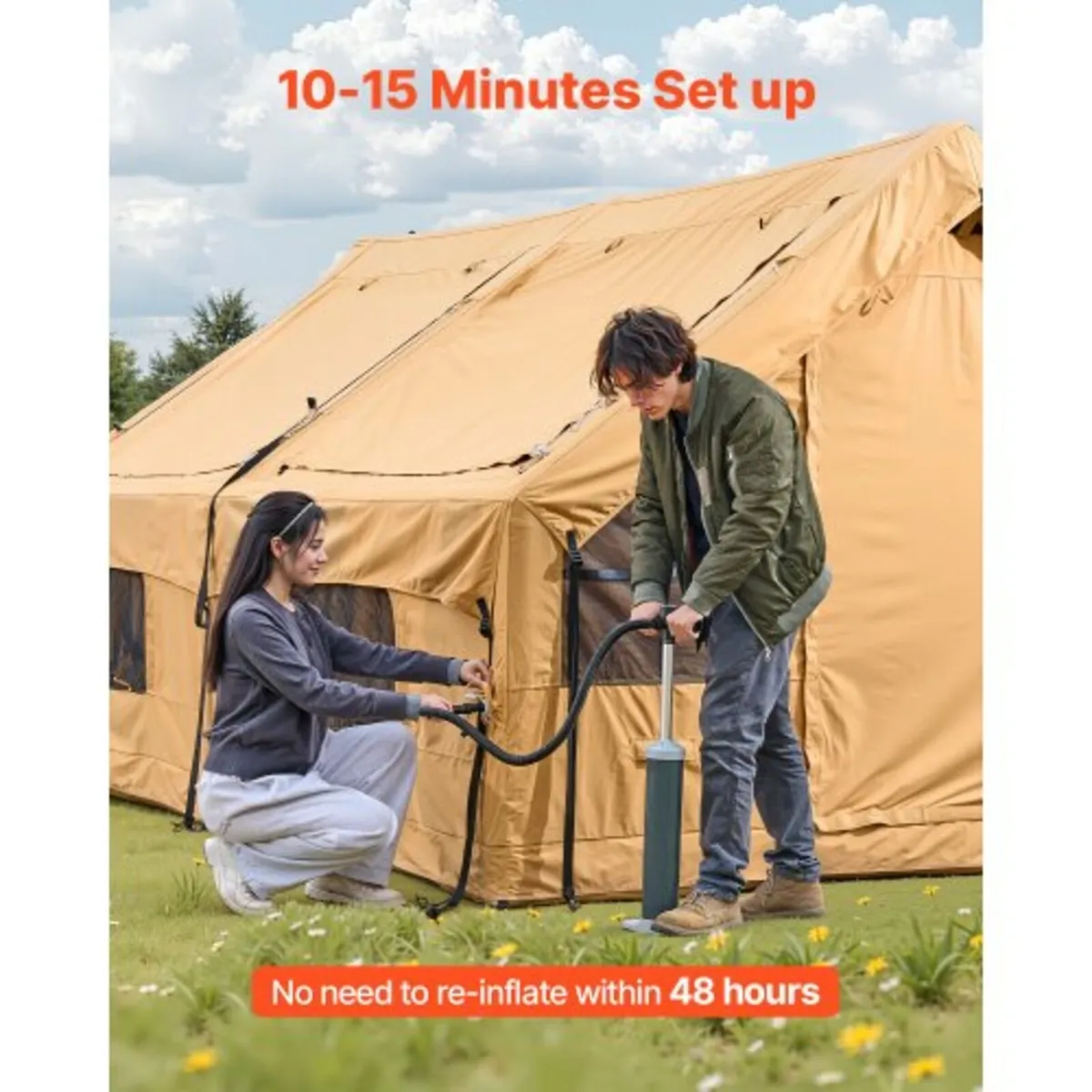 Inflatable Tent for Camping 5-8 Person Glamping Te - Image 4