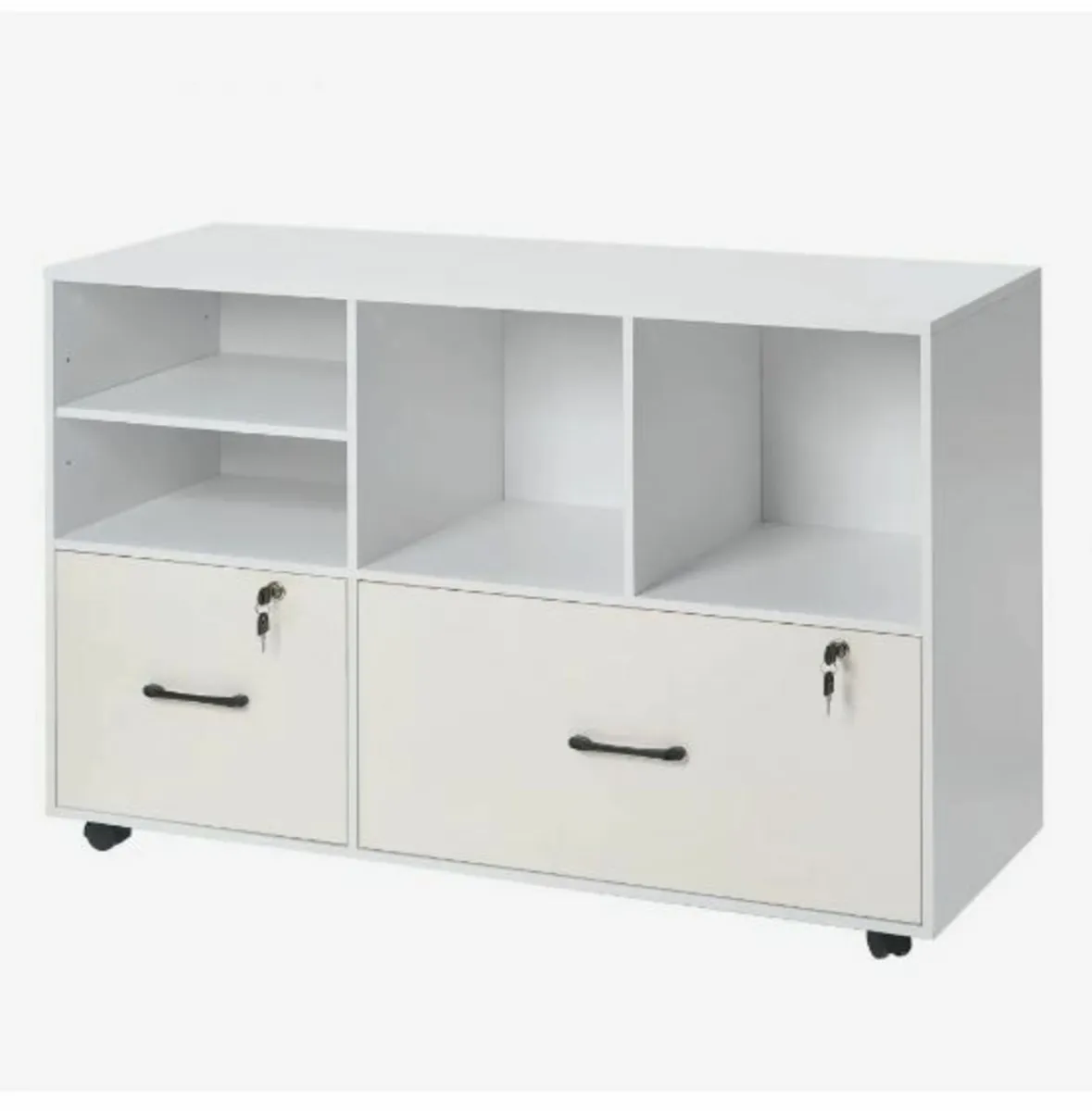 2 Drawer Wooden File Cabinet - Image 4