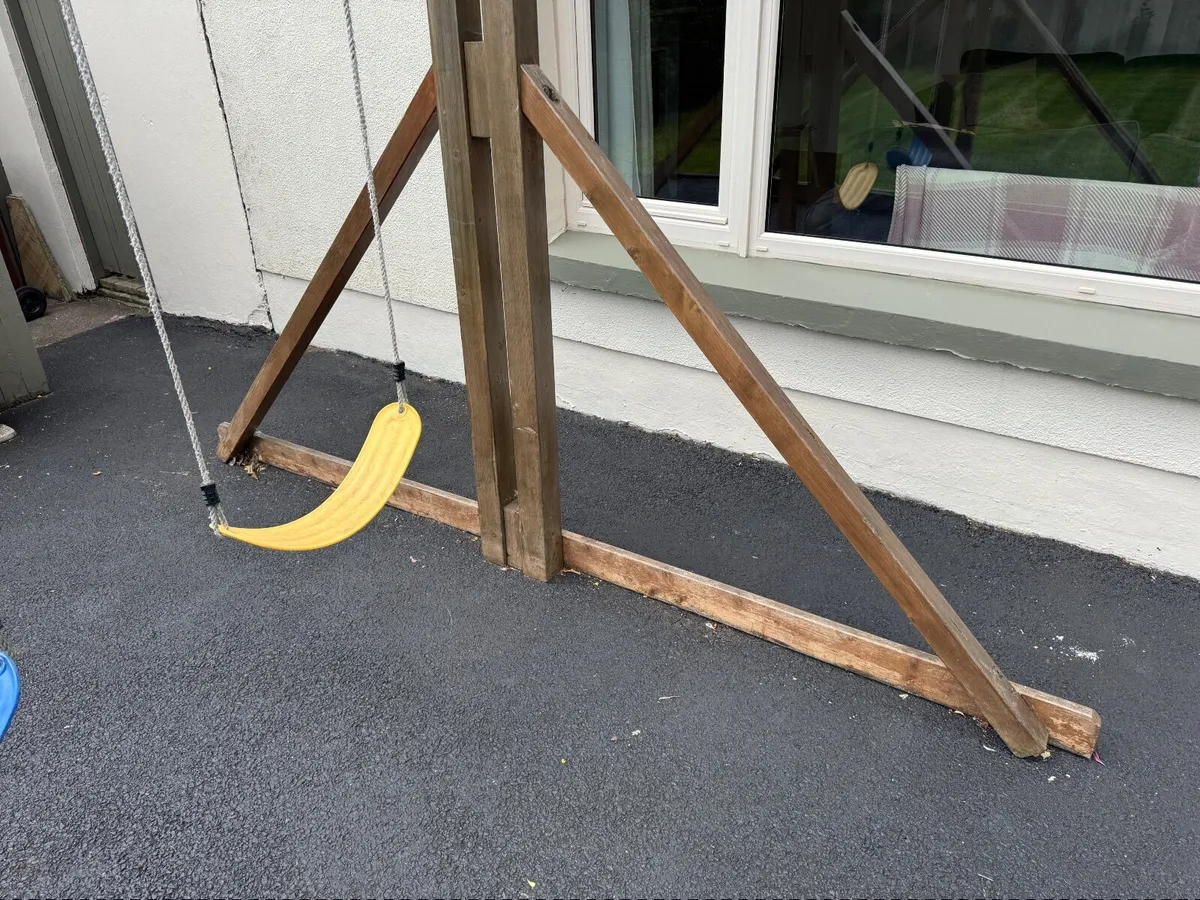 Solid redwood 2 seat Swing set - Image 2