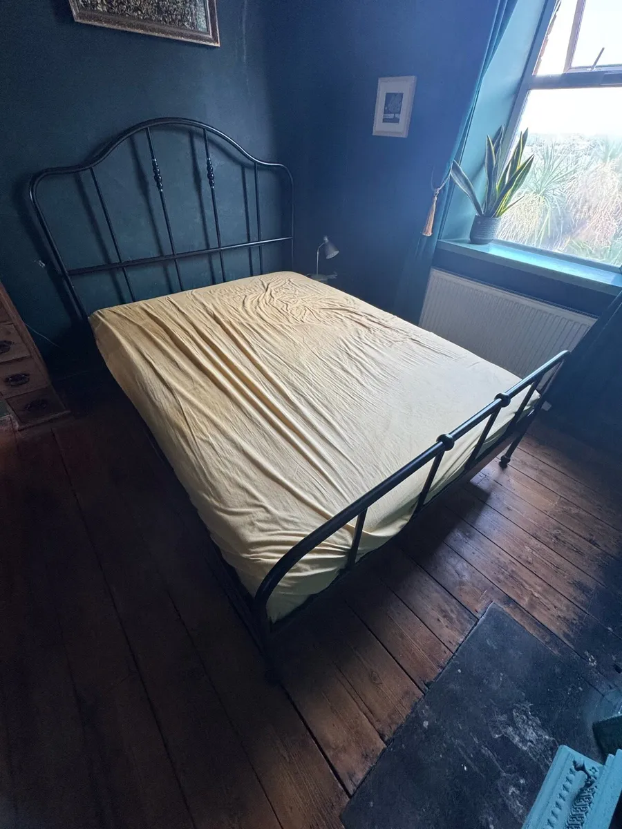 IKEA King-Sized (150x200) metal bed frame bedframe - Image 1