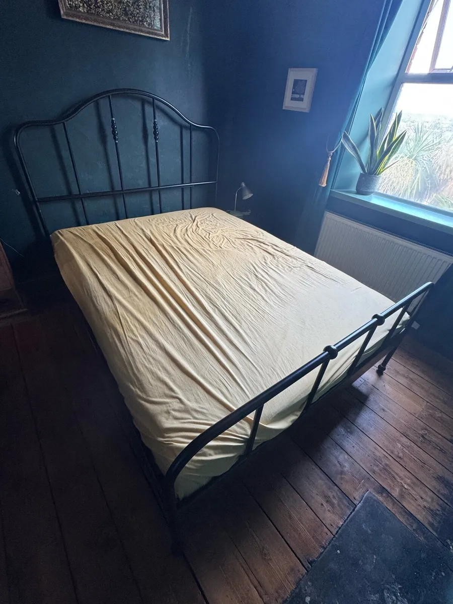 IKEA King-Sized (150x200) metal bed frame bedframe - Image 2