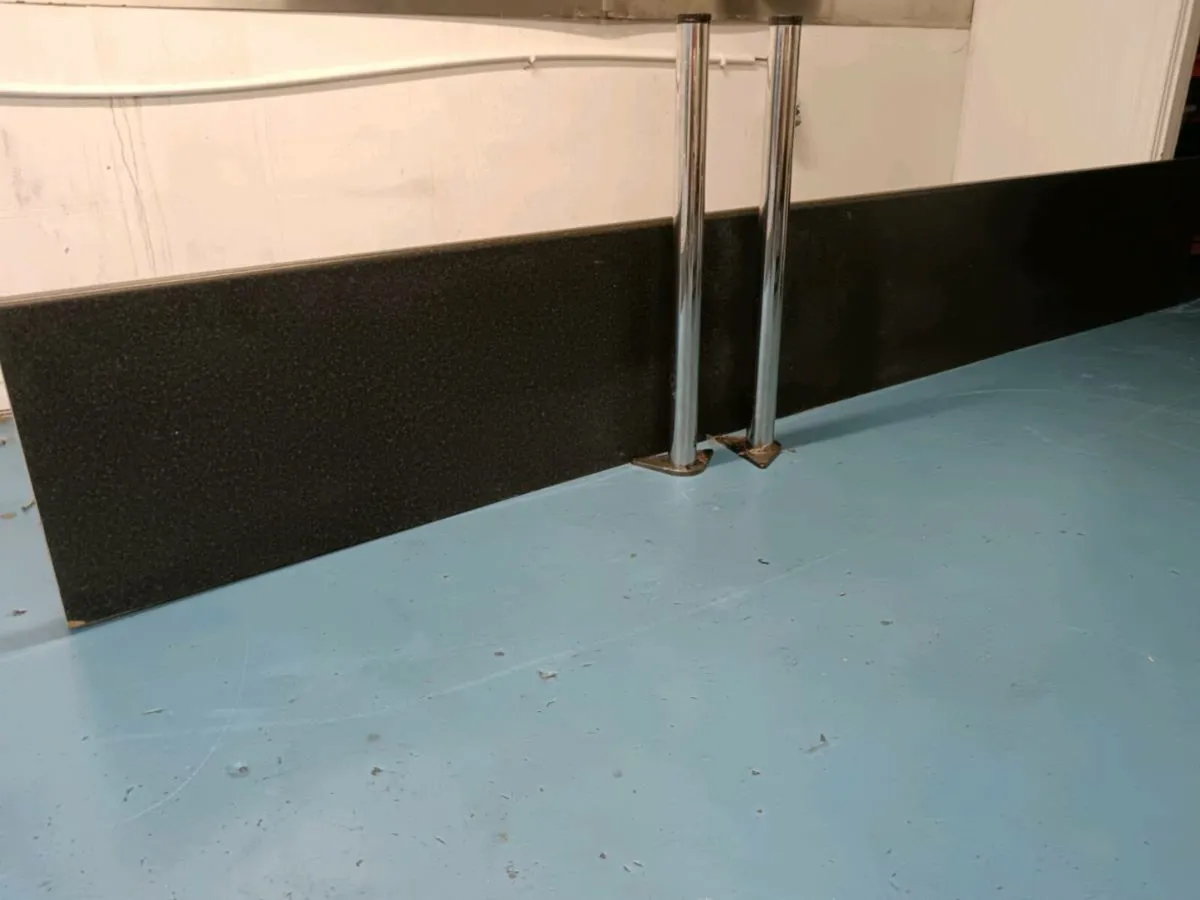Black Worktop And Support Legs